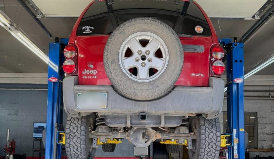 Scheduled Car Maintenance in Durango, CO At Firestone of Durango Scheduled Car Maintenance in Durango, CO At Firestone of Durango. Vehicle lifted in auto repair shop for scheduled maintenance